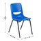 Emma and Oliver Jacobs Desk/Chair Set with Metal Open Front Storage Box, Desktop, Metal Frame and Stackable Flex Comfort Classroom Chair